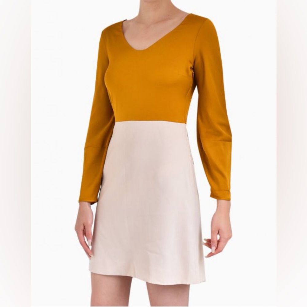 Diane Von Furstenberg Evelina Colorblock Silk Top Dress Size 6